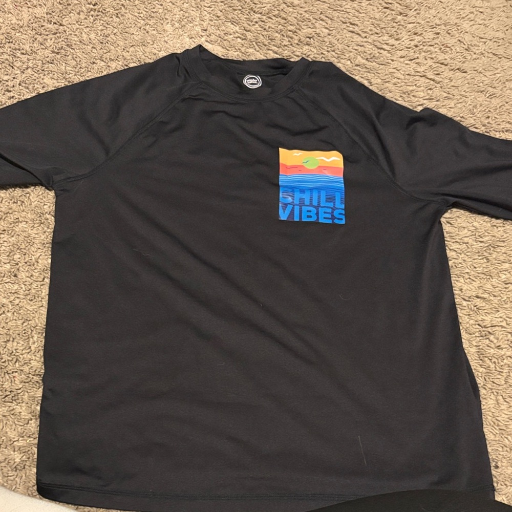 Chill Vibes Black Long Sleeve Shirt